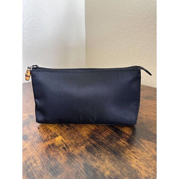 Gucci Bamboo Black Nylon Cosmetics Pouch Bag - Picture 5 of 16
